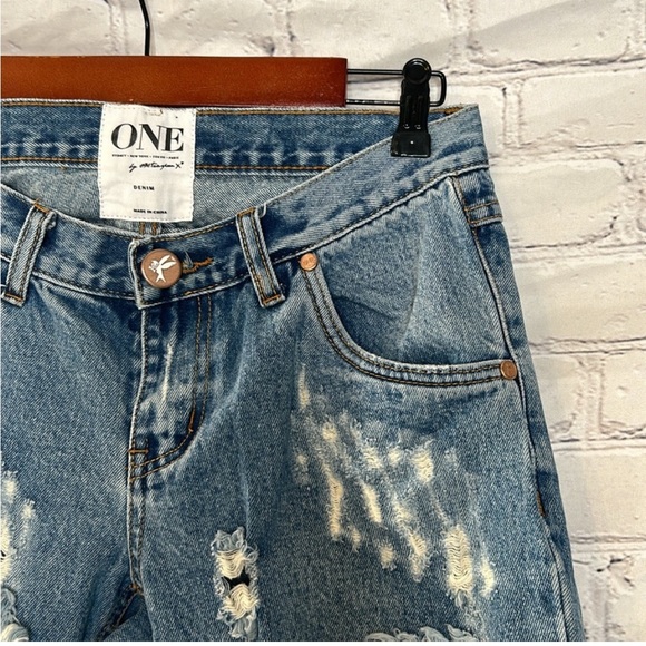 One Teaspoon Recid, Low Waist, Relaxed Hip, Drop Crotch, Tapered Jeans Size 26 - Picture 4 of 9